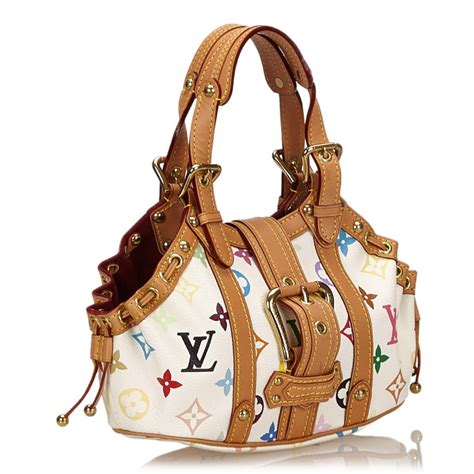 louis vuitton theda pm multicolour canvas handbag|LOUIS VUITTON Monogram Multicolor Theda PM White.